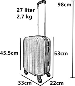 SB Travelbags 'Expandable' Handbagage Koffer 53cm 4 Wielen Trolley - Zilver -Reizen Verkoopwinkel 1042x1200