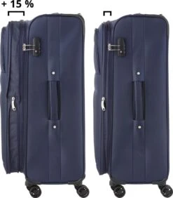 TravelZ Softspinner TSA Kofferset - 2-delig Handbagage + Grote Koffer 77cm - Dubbele Wielen - Blauw 10 TravelZ Softspinner TSA Kofferset - 2-delig Handbagage + Grote Koffer 77cm - Dubbele Wielen - Blauw -Reizen Verkoopwinkel 1052x1200 3