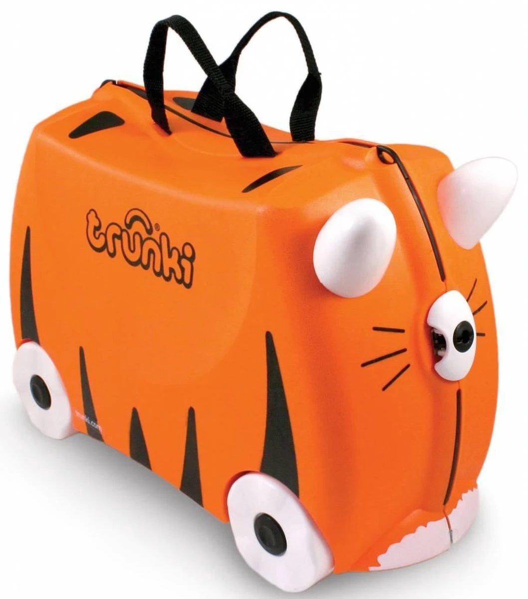Trunki Ride-On Handbagage Koffer 46 Cm - Tijger Tipu 1 Trunki Ride-On Handbagage Koffer 46 Cm - Tijger Tipu