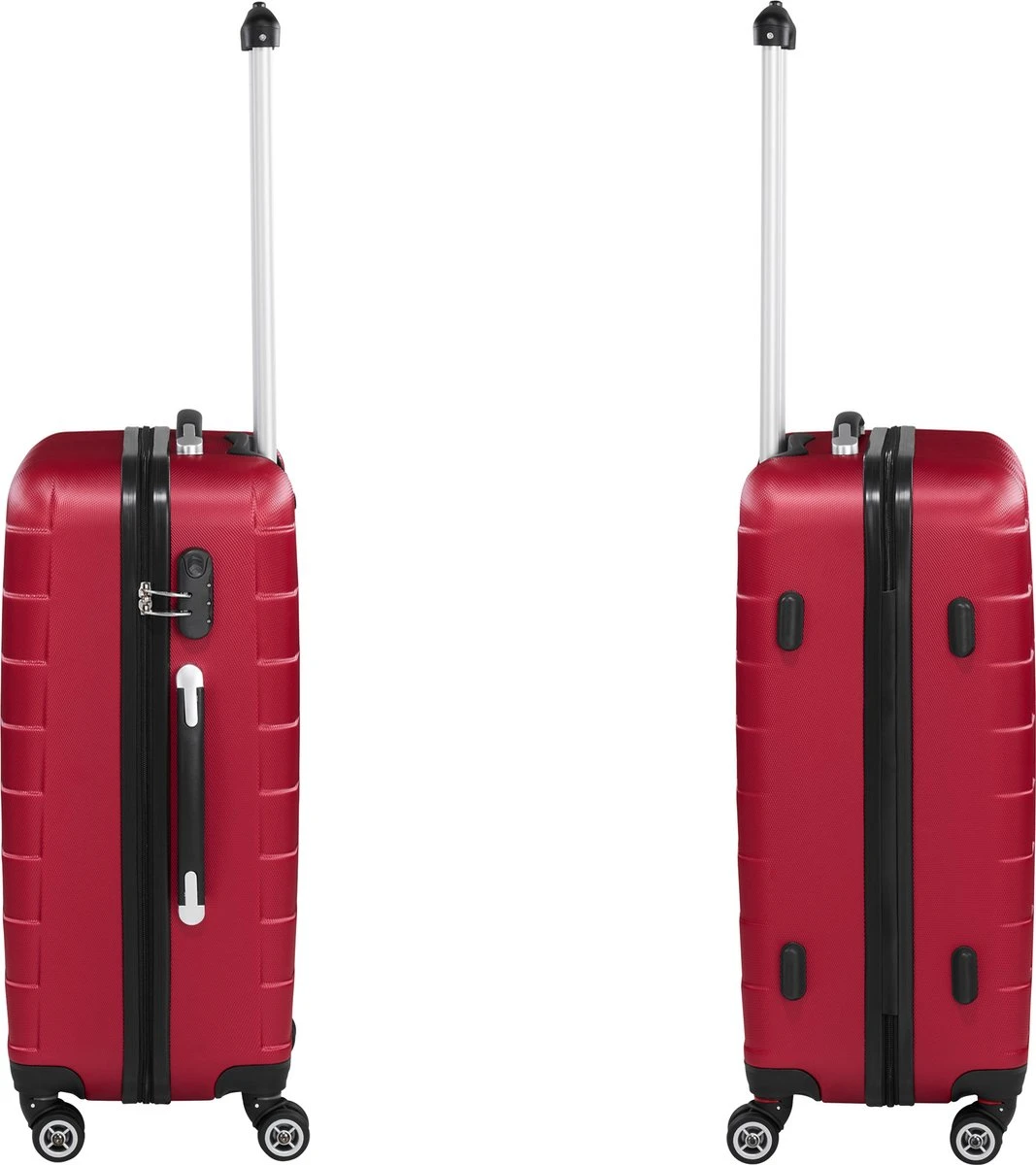 Tectake - Kofferset Trolleyset Reisset - 3-dlg Hardshell Wijnrood - 402670 7 Tectake - Kofferset Trolleyset Reisset - 3-dlg Hardshell Wijnrood - 402670 - Afbeelding 7