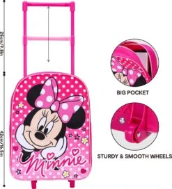 Disney MINNIE MOUSE Polka Dots Trolley Koffertje Vakantie Logeren Tripjes Roze -Reizen Verkoopwinkel 1090x1200 1