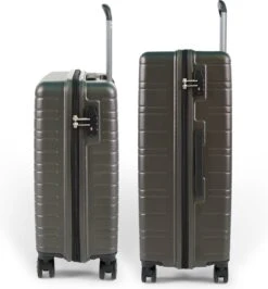 ©TROLLEYZ - Amsterdam No.9 - Kofferset 2 Delig - 55cm+78cm Met TSA Slot - Dubbele Wielen - 360° Spinners - 100% ABS - Reiskoffers In Cloudy Grey -Reizen Verkoopwinkel 1116x1200 6