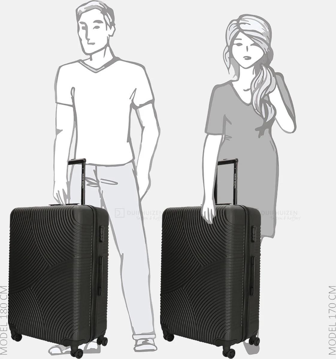 Enrico Benetti Koffer / Trolley / Reiskoffer - 75 X 46 X 25 Cm - 93 Liter - ABS - Maat L - Louisville - Zwart 6 Enrico Benetti Koffer / Trolley / Reiskoffer - 75 X 46 X 25 Cm - 93 Liter - ABS - Maat L - Louisville - Zwart - Afbeelding 6