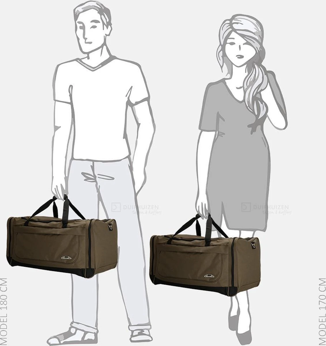 Enrico Benetti Orlando 35302 L Reistas / Sporttas 76 Liter - Olijf Groen 5 Enrico Benetti Orlando 35302 L Reistas / Sporttas 76 Liter - Olijf Groen - Afbeelding 5