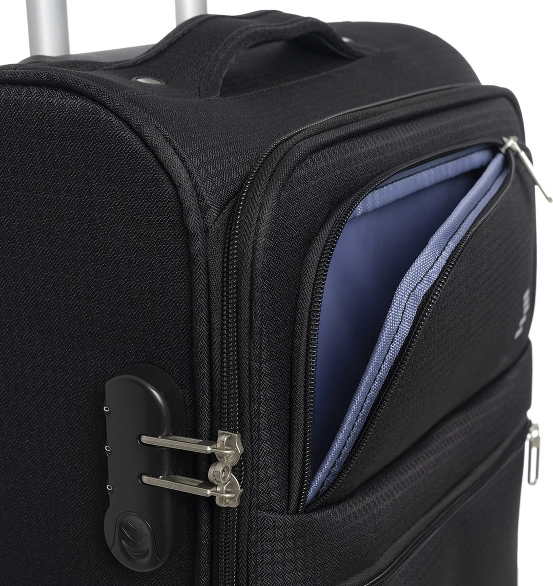 Travelbags Handbagage Zachte Koffer / Trolley / Reiskoffer - The Base - 55 Cm - Zwart 2 Travelbags Handbagage Zachte Koffer / Trolley / Reiskoffer - The Base - 55 Cm - Zwart - Afbeelding 2