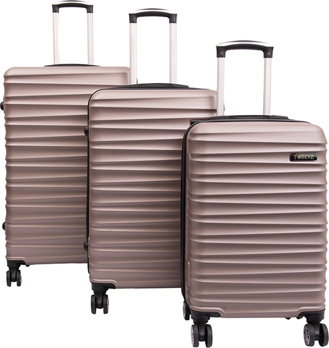 Tobeyz - Kofferset - 3-delig Lichtbruin Handbagage - Verrijdbaar Op 4 Wielen - Stevig ABS - Lichtgewicht, Trolley 1 Tobeyz - Kofferset - 3-delig Lichtbruin Handbagage - Verrijdbaar Op 4 Wielen - Stevig ABS - Lichtgewicht, Trolley