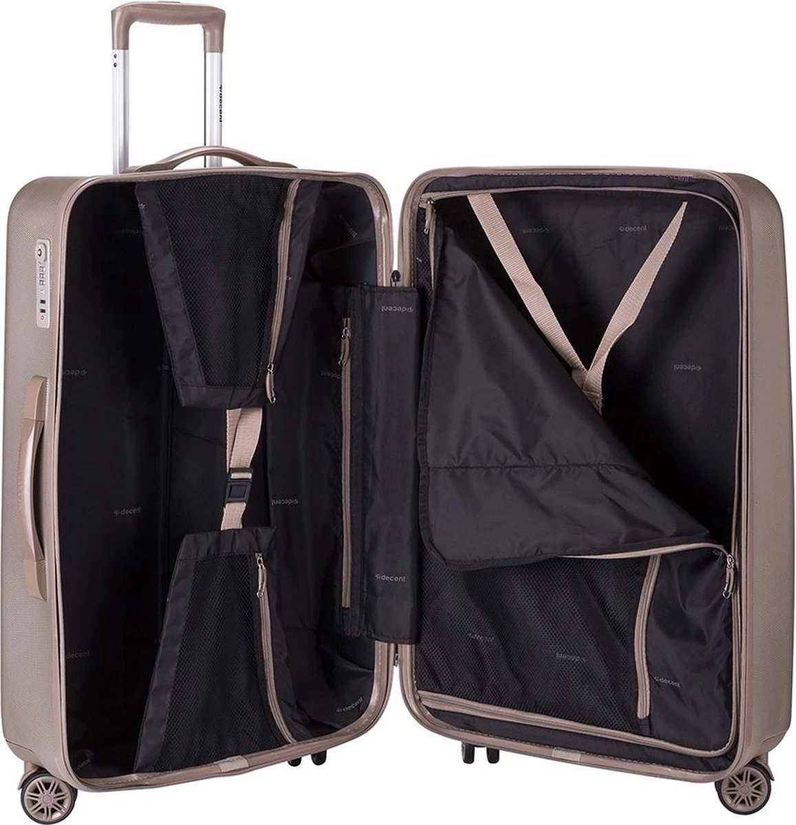 Decent Harde Koffer Tranporto 76 - Champagne 13 Decent Harde Koffer Tranporto 76 - Champagne - Afbeelding 13