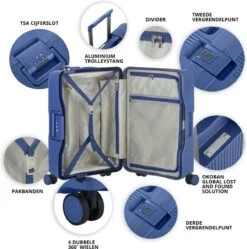 CarryOn Protector Luxe 2-delige Kofferset - TSA Trolleyset Handbagage En Groot - Kliksloten - Ultralicht - Blauw -Reizen Verkoopwinkel 1189x1200 4