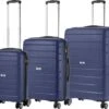 TravelZ Big Bars Kofferset - Trolleyset 3-delig Met TSA-slot - Blauw