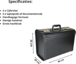 Pilotenkoffer Zonder Wiel - Kunstleer Zwart - Grote Piloten Koffer Met Laptopvak En Cijferslot - Kantoor Koffer - Werk Koffer 14 Pilotenkoffer Zonder Wiel - Kunstleer Zwart - Grote Piloten Koffer Met Laptopvak En Cijferslot - Kantoor Koffer - Werk Koffer -Reizen Verkoopwinkel 1200x1025 2