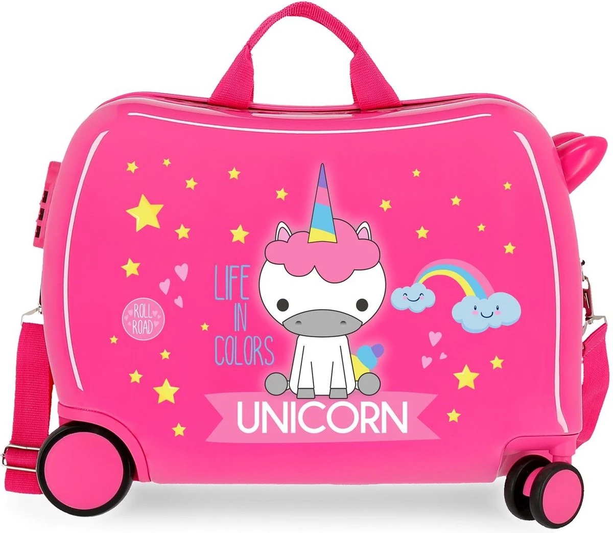 Roll Road Koffer Unicorn 34 Liter 50 Cm Abs Roze 1 Roll Road Koffer Unicorn 34 Liter 50 Cm Abs Roze