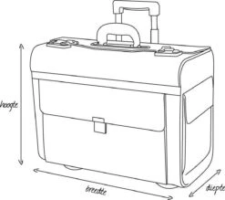 Dermata Laptoptas / Werktas / Aktetas - Business - Zilver - -Reizen Verkoopwinkel 1200x1062 1