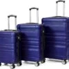 Merax 3-delig Kofferset Met TSA Slot - Trolleyset ABS 40L, 70L & 110 Liter - Blauw