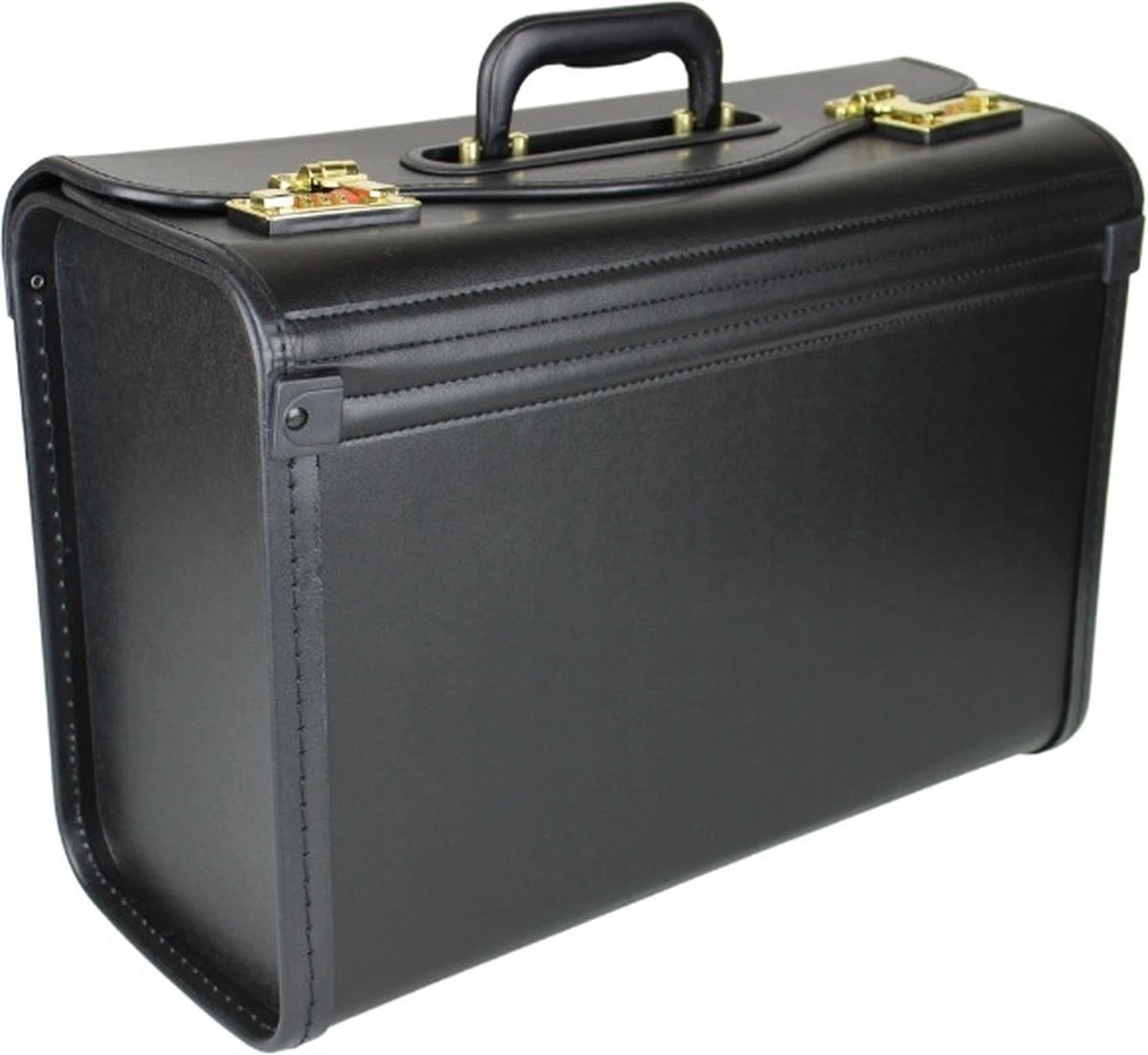 Pilotenkoffer Zonder Wiel - Kunstleer Zwart - Grote Piloten Koffer Met Laptopvak En Cijferslot - Kantoor Koffer - Werk Koffer 1 Pilotenkoffer Zonder Wiel - Kunstleer Zwart - Grote Piloten Koffer Met Laptopvak En Cijferslot - Kantoor Koffer - Werk Koffer