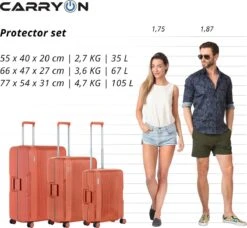 CarryOn Protector Luxe 3-delige Kofferset - Trolleyset Met TSA-kliksloten - Terra -Reizen Verkoopwinkel 1200x1107
