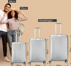 Royal Swiss - Reis Koffer - 56cm - Cijferslot- Lichtgewicht Koffer - 4 Wielen- Zilver -Reizen Verkoopwinkel 1200x1114 9
