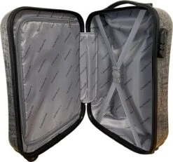 Leonardo Handbagage Koffer - 51x31x20 - Alle Vliegmaatschappijen - Hardcase - Cijferslot - Reiskoffer - Lichtgewicht Koffer - Grey -Reizen Verkoopwinkel 1200x1120