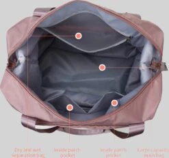 Merkloos Opvouwbare Handbagage Reistas – Opvouwbaar Tot 28 X 18 Cm – Blauw -Reizen Verkoopwinkel 1200x1123 6