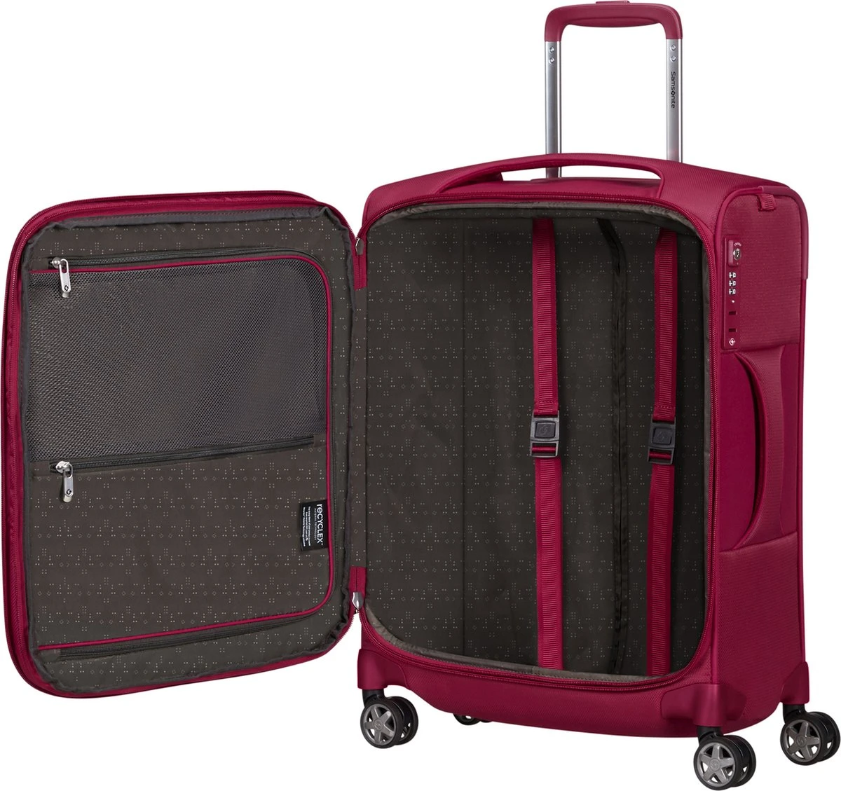 Samsonite Reiskoffer Met Laptopvak - D'Lite Spinner Uitbreidbaar (4 Wielen) 55 Cm Handbagage - Fuchsia - 2 Kg 11 Samsonite Reiskoffer Met Laptopvak - D'Lite Spinner Uitbreidbaar (4 Wielen) 55 Cm Handbagage - Fuchsia - 2 Kg - Afbeelding 11