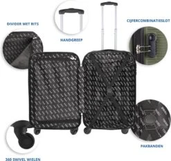 TravelZ Horizon Handbagagekoffer - 54cm Handbagage Trolley Met Gevoerde Binnenkant - Groen -Reizen Verkoopwinkel 1200x1130