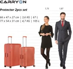 CarryOn Protector Luxe Kofferset - TSA Trolleyset M+L Formaat Met Kliksloten - Terra -Reizen Verkoopwinkel 1200x1130 3