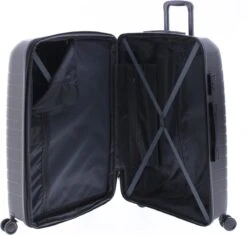 Gladiator Kick-Off Grote Koffer Expandable -76 Cm - 99/125 Liter - Eco Friendly Recyclebaar PP - Donkergrijs -Reizen Verkoopwinkel 1200x1142