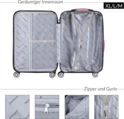 Monazana – Kofferset Exopack - 3-delig –TSA Slot – Wielen - Champagne -Reizen Verkoopwinkel 1200x1158 6