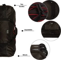 New Rebels Roll-able Trolley - Reistas - Weekendtas - Sporttas 80 Cm - Zwart -Reizen Verkoopwinkel 1200x1175 6