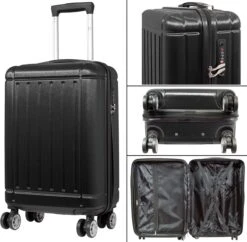 Travelsuitcase - Parma- Ruimbagage Reiskoffer - Polycarbonaat- Zwart - Hoogglans - Maat L / 93 Liter -Reizen Verkoopwinkel 1200x1178 2