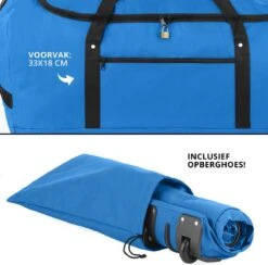 TravelZ Opvouwbare Wieltas | Reistas Op Wielen | 100 Liter | Verbeterd 2022 Model | Blauw -Reizen Verkoopwinkel 1200x1186 4