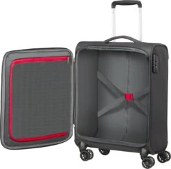 American Tourister Reiskoffer - Crosstrack Spinner 55/20 Tsa (Handbagage) Grey/Red -Reizen Verkoopwinkel 1200x1192
