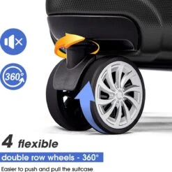 Merax 3-delig Kofferset Met TSA Slot - Trolleyset ABS 40L, 70L & 110 Liter - Zwart -Reizen Verkoopwinkel 1200x1195 6