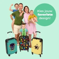 NoBoringSuitcases.com® Koffer - Monster - Kleuren - Kinderen - Ruimte - Past Binnen 55x40x20 Cm En 55x35x25 Cm - Handbagage - Trolley - Fotokoffer - Cabin Size - Print -Reizen Verkoopwinkel 1200x1200 100