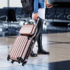 Monzana Hardcase Kofferset 4 Delig - Baseline Beautycase/M/L/XL - Rosé 21 Monzana Hardcase Kofferset 4 Delig - Baseline Beautycase/M/L/XL - Rosé -Reizen Verkoopwinkel 1200x1200 1026