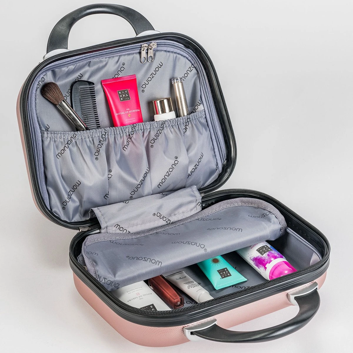 Monzana Hardcase Kofferset 4 Delig - Baseline Beautycase/M/L/XL - Rosé 9 Monzana Hardcase Kofferset 4 Delig - Baseline Beautycase/M/L/XL - Rosé - Afbeelding 9