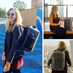 CabinMax Manhatten – Handbagage 20L – Rugzak – Schooltas - 40x20x25 Cm – Compact Reistas – Lichtgewicht – Grijs/Rood -Reizen Verkoopwinkel 1200x1200 1112