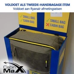 CabinMax Manhatten – Handbagage 20L – Rugzak – Schooltas - 40x20x25 Cm – Compact Reistas – Lichtgewicht – Grijs/Rood -Reizen Verkoopwinkel 1200x1200 1115