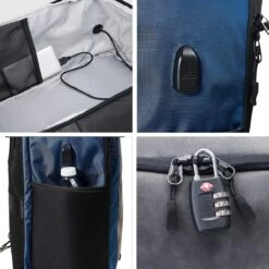 CabinMax Manhatten – Handbagage 20L – Rugzak – Schooltas - 40x20x25 Cm – Compact Reistas – Lichtgewicht – Nettuno Blauw 10 CabinMax Manhatten – Handbagage 20L – Rugzak – Schooltas - 40x20x25 Cm – Compact Reistas – Lichtgewicht – Nettuno Blauw -Reizen Verkoopwinkel 1200x1200 1172