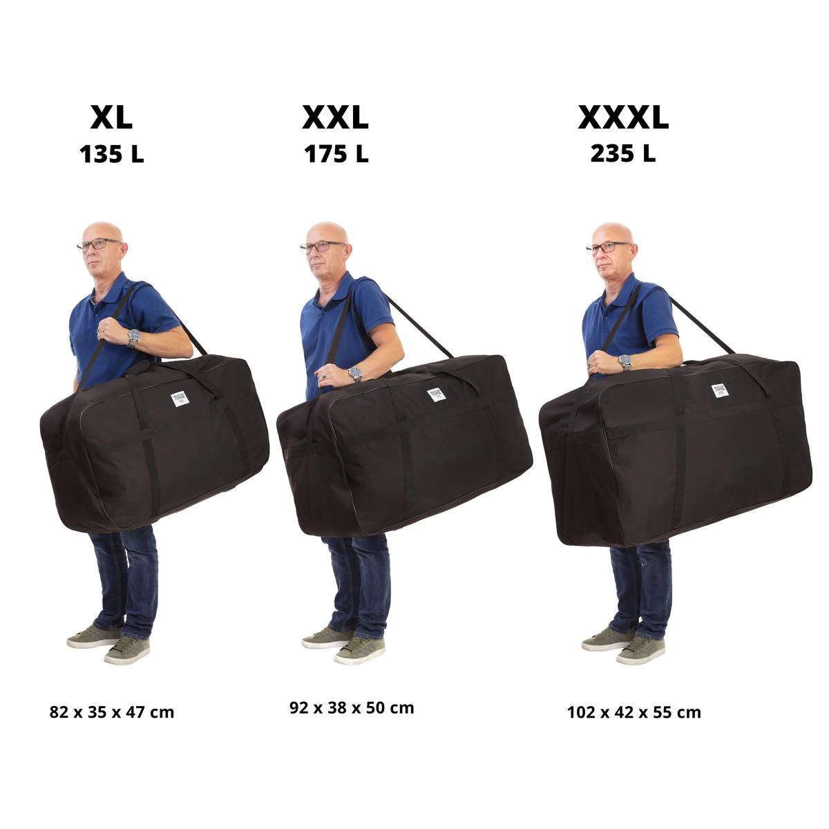 TravelZ Grote Reistas XL - 135 Liter Sporttas 82x35x47cm - Opbergtas 8 TravelZ Grote Reistas XL - 135 Liter Sporttas 82x35x47cm - Opbergtas - Afbeelding 8