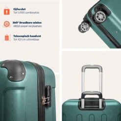 TRVLMORE Koffer - Handbagage - 54x36x20cm - 38L - Donkergroen -Reizen Verkoopwinkel 1200x1200 171