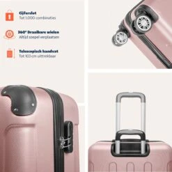 TRVLMORE Koffer - Handbagage - 54x36x20cm - 38L - Roségoud -Reizen Verkoopwinkel 1200x1200 180