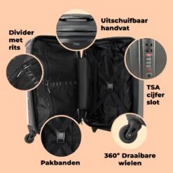 NoBoringSuitcases.com® Kinderkoffer - Handbagage Kinderen - Kitten - Skateboard - Roze - Meisjes - Kinderen - Trollet Op Wieltjes - Past Binnen 55x40x20 Cm En 55x35x25 Cm - Koffer Meisje -Reizen Verkoopwinkel 1200x1200 2