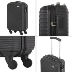 TravelZ Horizon Handbagagekoffer - 54cm Handbagage Trolley Met Gevoerde Binnenkant - Zwart -Reizen Verkoopwinkel 1200x1200 250