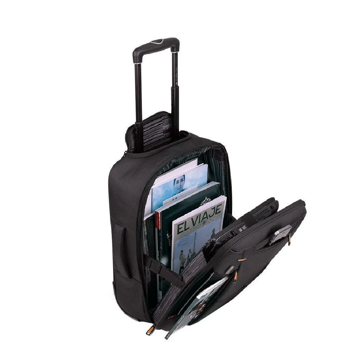 Gabol - Piloto Roma - Handbagage Laptop Rugzaktrolley - Zwart 3 Gabol - Piloto Roma - Handbagage Laptop Rugzaktrolley - Zwart - Afbeelding 3
