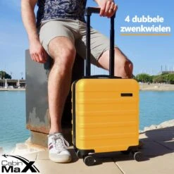 CabinMax Handbagage Koffer - Trolley 30L - Harde Reiskoffer - 45x36x20cm - Lichtgewicht - Groot Capaciteit - Geel -Reizen Verkoopwinkel 1200x1200 29