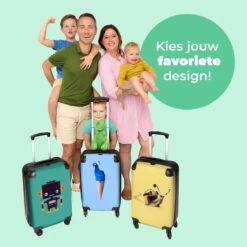 NoBoringSuitcases.com® Koffer - Reiskoffer Met Wielen - Pauw - IJshoorntjes - Blauw - IJs - Vogel - Handbagage Trolley - Past Binnen 55x40x20 Cm En 55x35x25 Cm - Fotokoffer -Reizen Verkoopwinkel 1200x1200 306