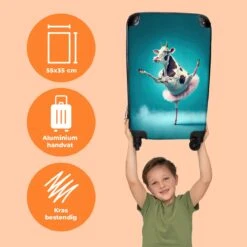 NoBoringSuitcases.com® Koffer - Koe - Ballet - Rok - Portret - Dieren - Trolley Op Wieltjes - Handbagagekoffer - Past Binnen 55x40x20 Cm En 55x35x25 Cm - Reiskoffer -Reizen Verkoopwinkel 1200x1200 343