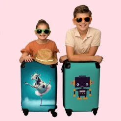 NoBoringSuitcases.com® Koffer - Koe - Ballet - Rok - Portret - Dieren - Trolley Op Wieltjes - Handbagagekoffer - Past Binnen 55x40x20 Cm En 55x35x25 Cm - Reiskoffer -Reizen Verkoopwinkel 1200x1200 348