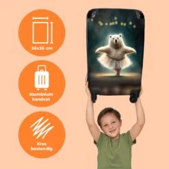 NoBoringSuitcases.com® Koffer - Beer - Rok - Ballet - Licht - Portret - Trolley Op Wieltjes - Reiskoffer - Past Binnen 55x40x20 Cm En 55x35x25 Cm - Handbagagekoffer - Fotokoffer -Reizen Verkoopwinkel 1200x1200 381