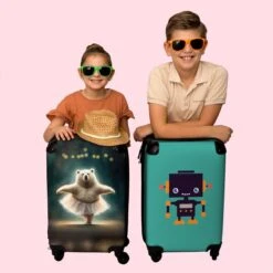NoBoringSuitcases.com® Koffer - Beer - Rok - Ballet - Licht - Portret - Trolley Op Wieltjes - Reiskoffer - Past Binnen 55x40x20 Cm En 55x35x25 Cm - Handbagagekoffer - Fotokoffer -Reizen Verkoopwinkel 1200x1200 385